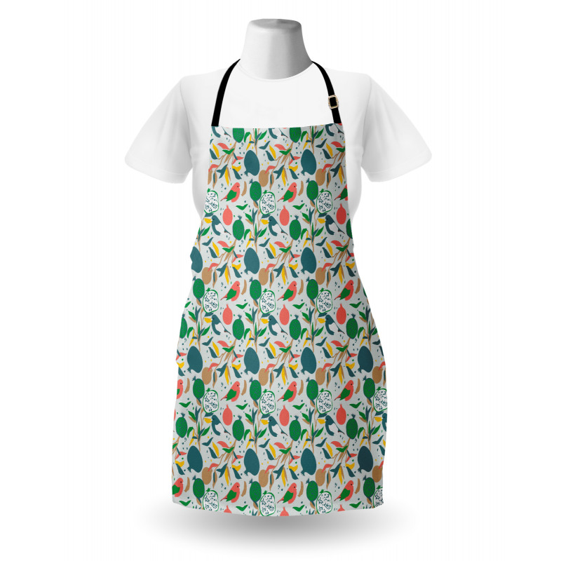 Blossoming Stalks and Birds Apron