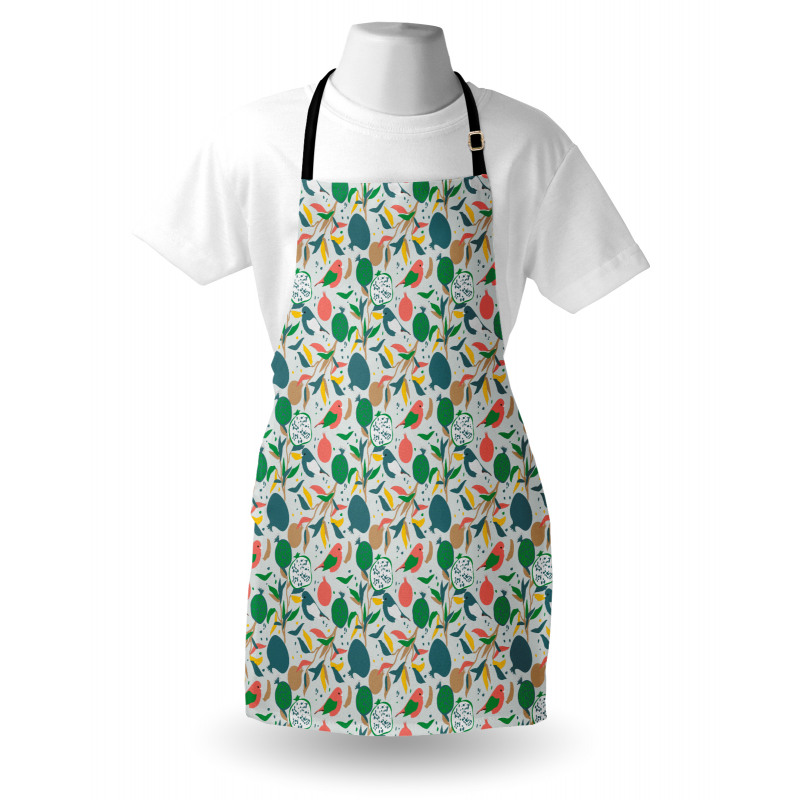 Blossoming Stalks and Birds Apron