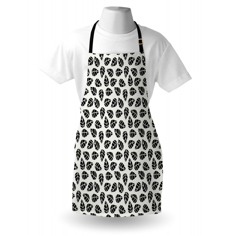 Monochrome Foliage Pattern Apron