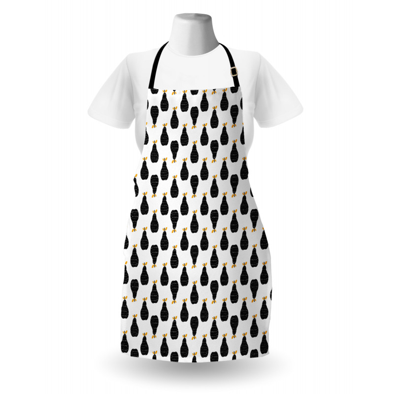 Abstract Silhouette Pattern Apron