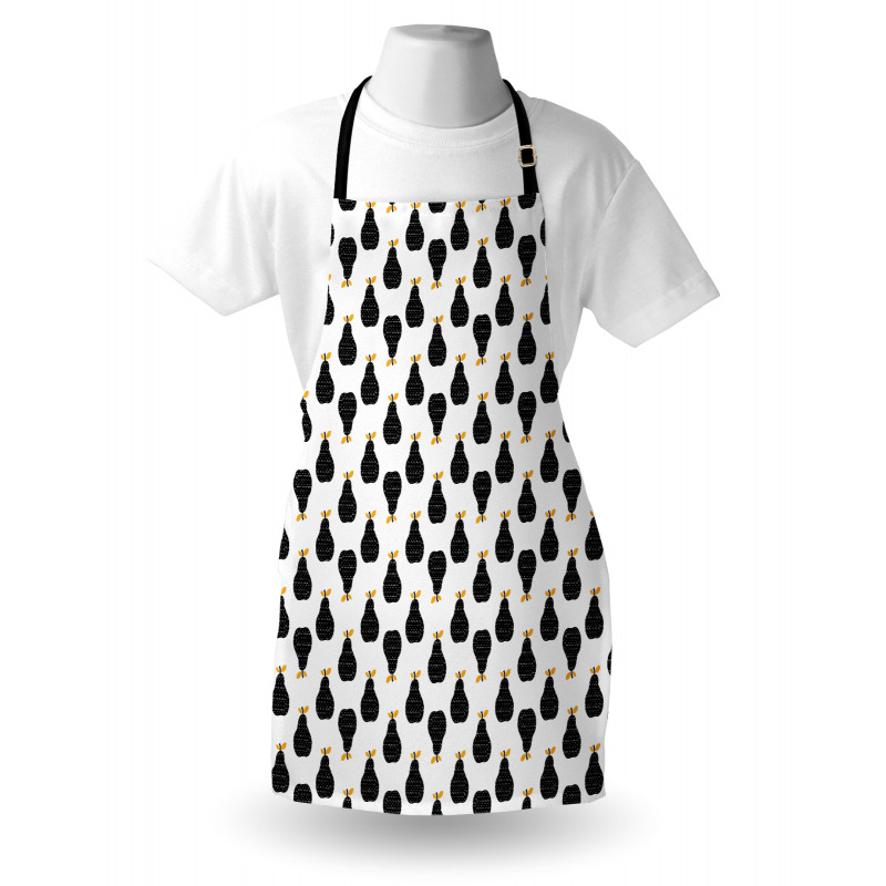 Abstract Silhouette Pattern Apron