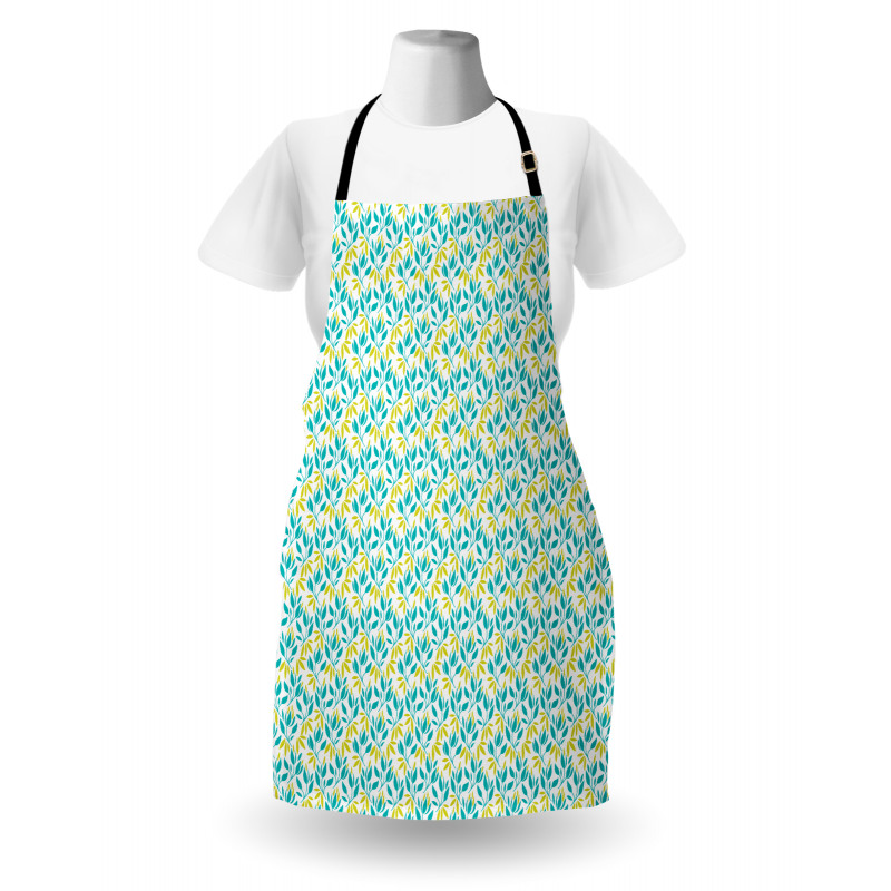 Abstract Herb Leafy Stems Apron