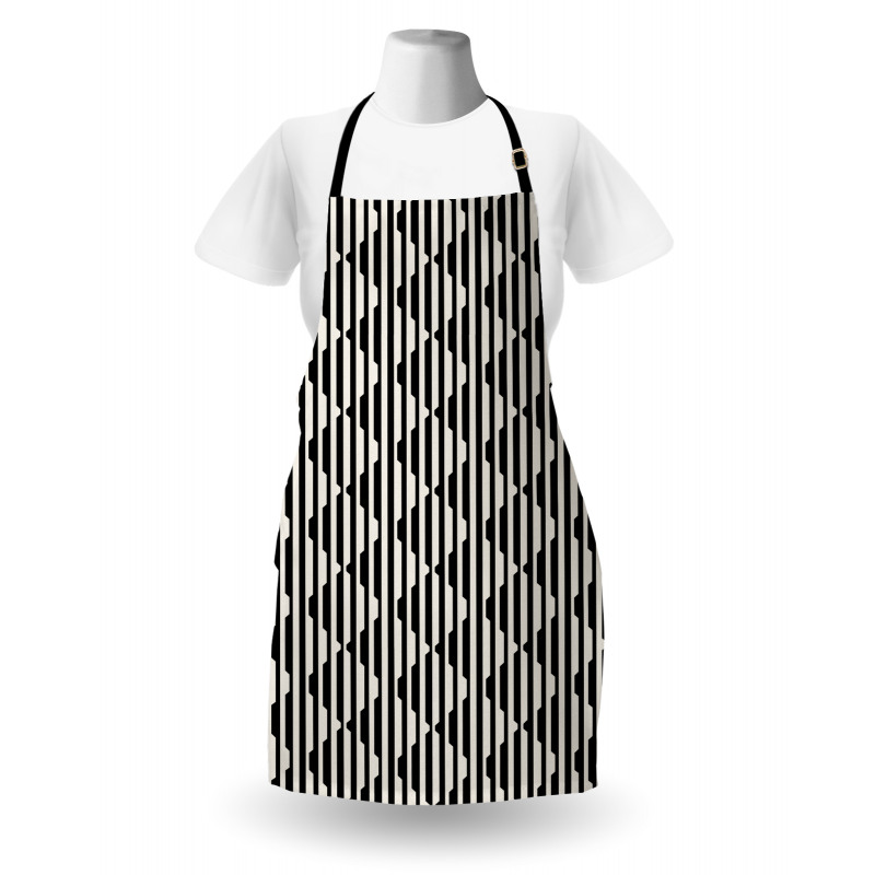 Retro Lines and Triangles Apron