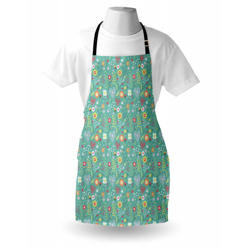 Tulips Daisy Lily Blooms Apron