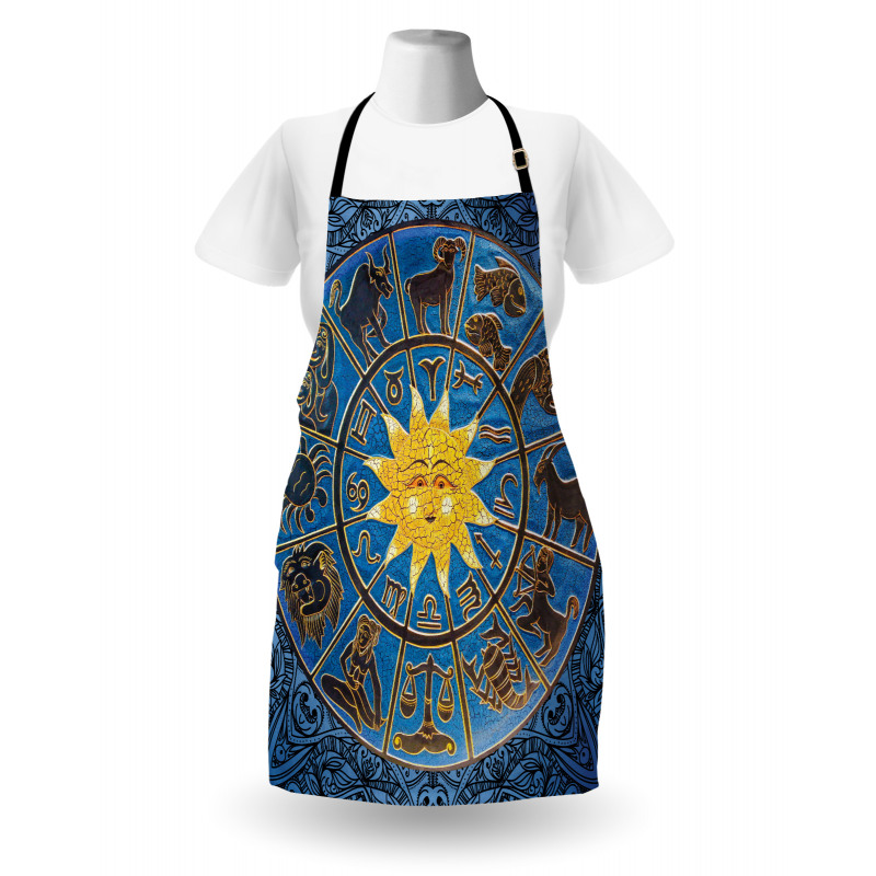 Zodiac Signs Circle Sun Apron