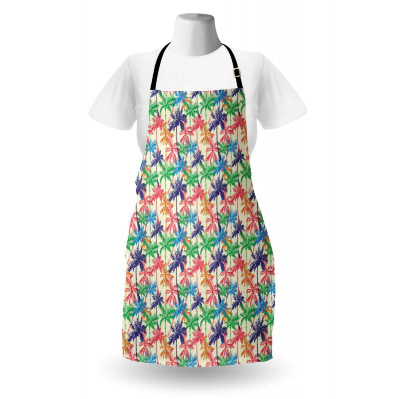 Vibrant Tropic Palm Trees Apron