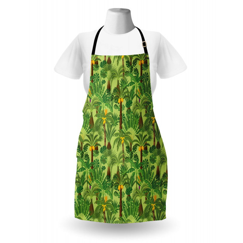 Tropic Forest Foliage Leaves Apron