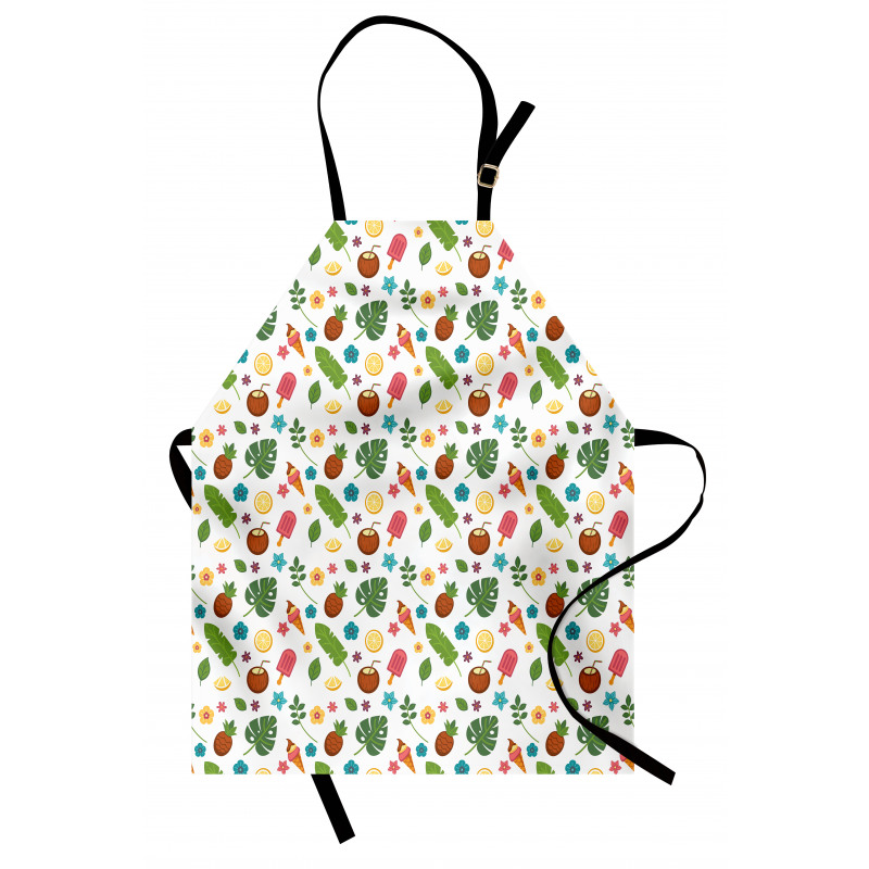 Ice Cream and Exotic Leaves Apron