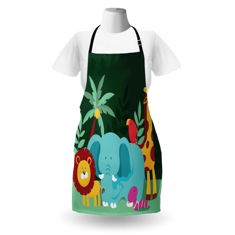 Nursery Jungle Composition Apron