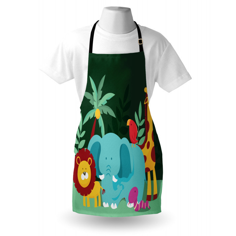 Nursery Jungle Composition Apron