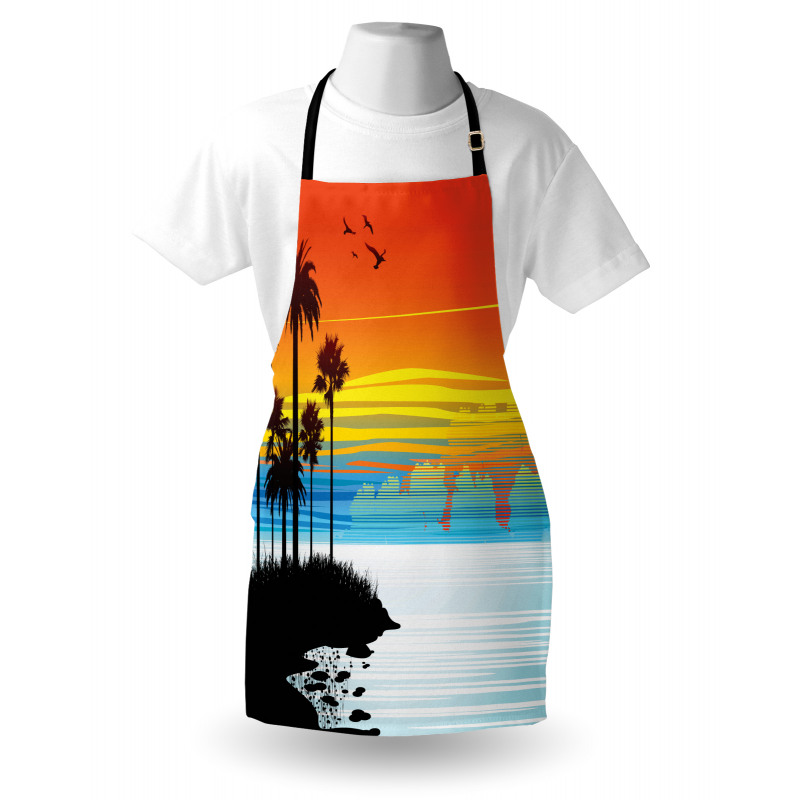 Sunset Sky with Seagulls Apron