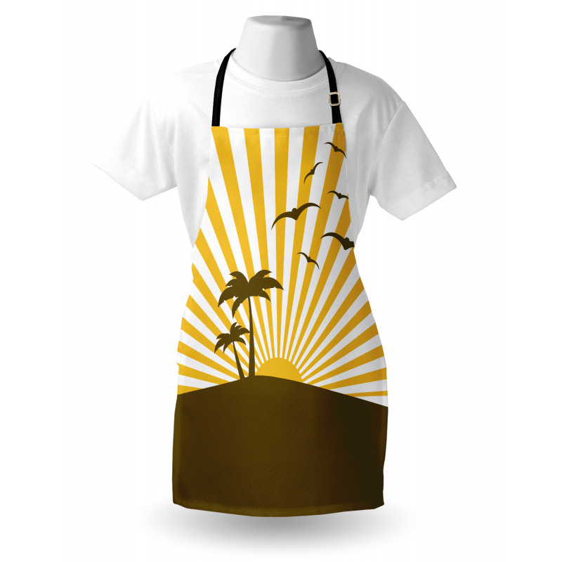 Island with Palms Seagulls Apron