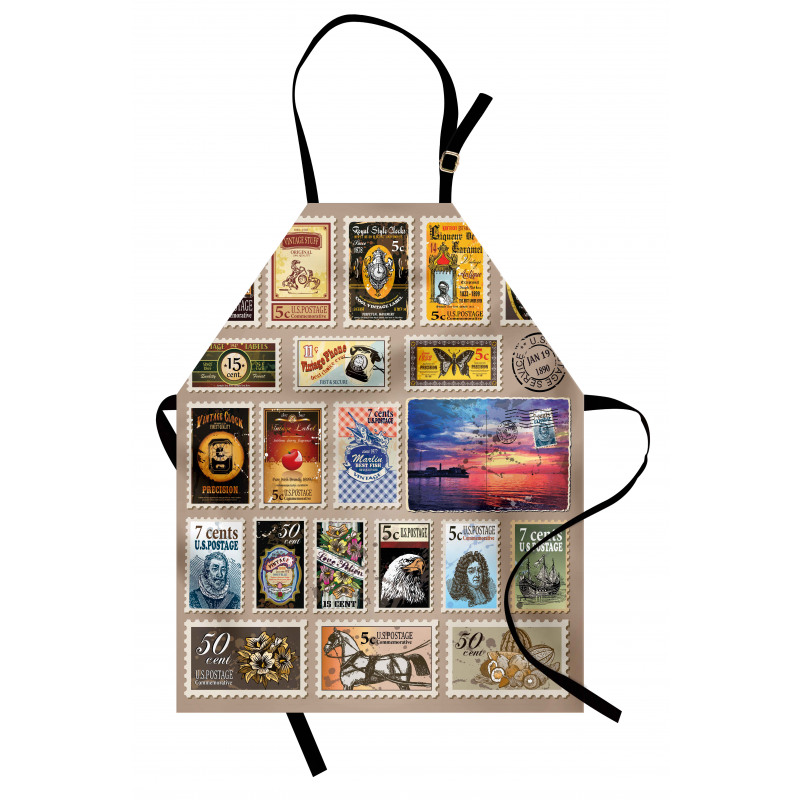 Traveler Tourist Stamps Apron