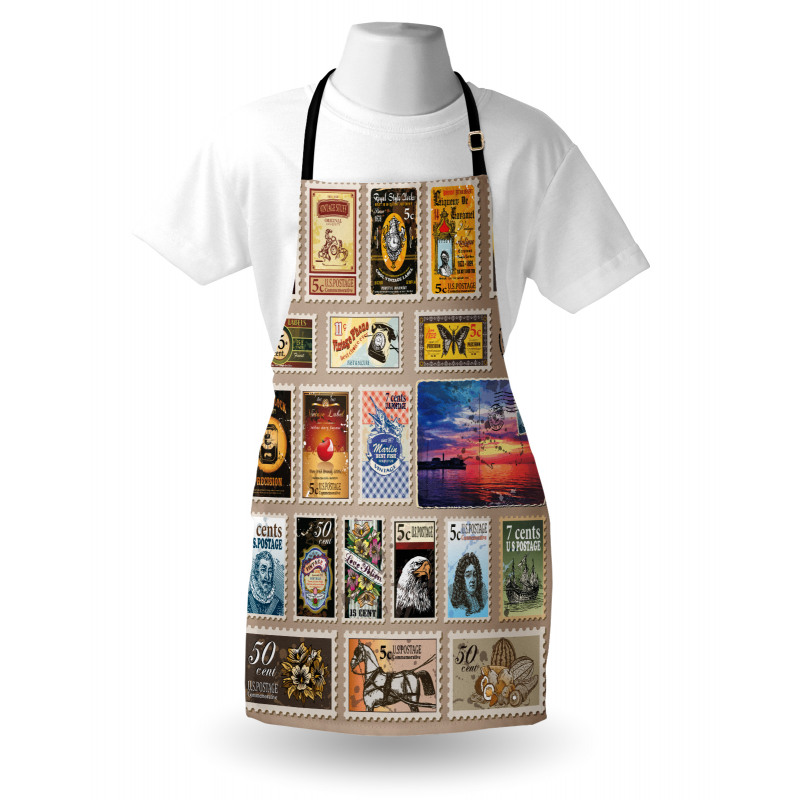 Traveler Tourist Stamps Apron