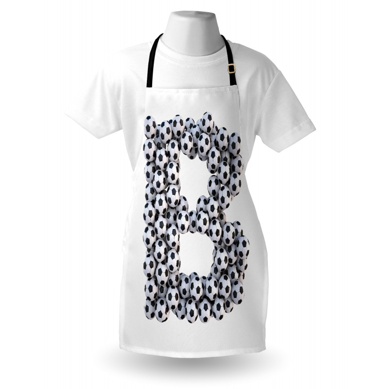 Monochrome Footballs Apron