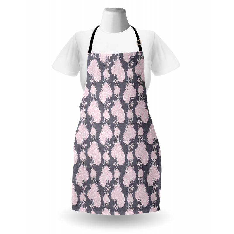 Pink Chrysanthemum Flower Apron