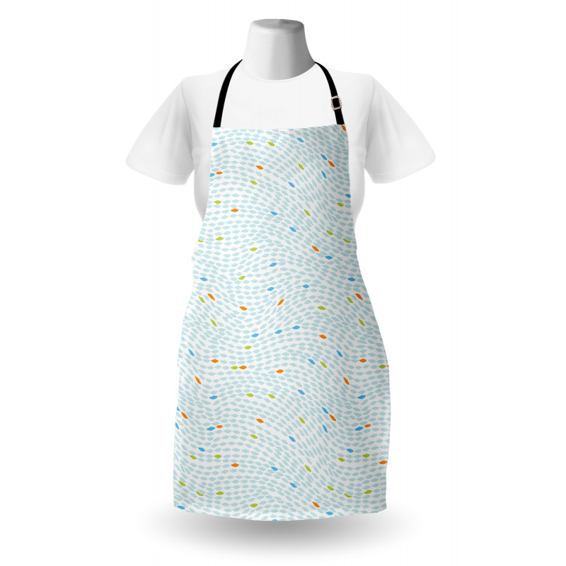 Ocean Waves Curves Design Apron