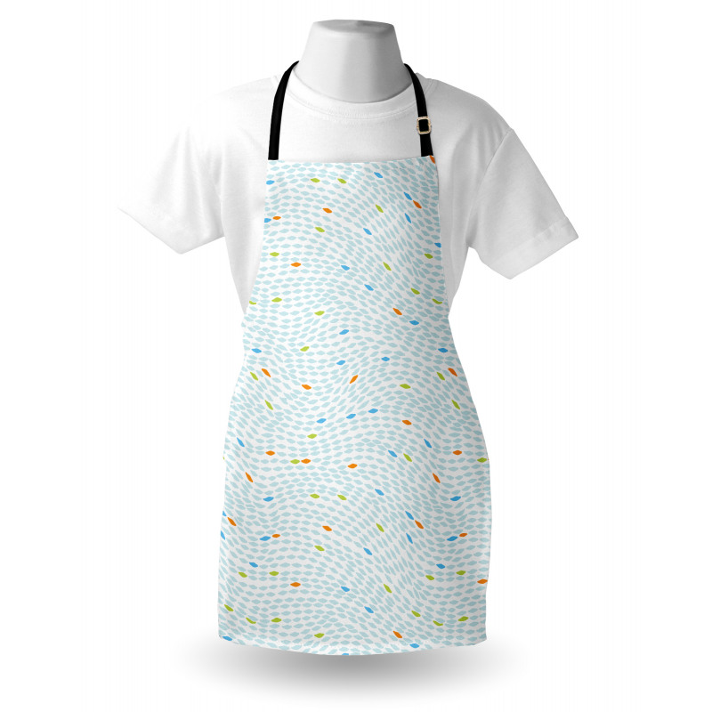 Ocean Waves Curves Design Apron