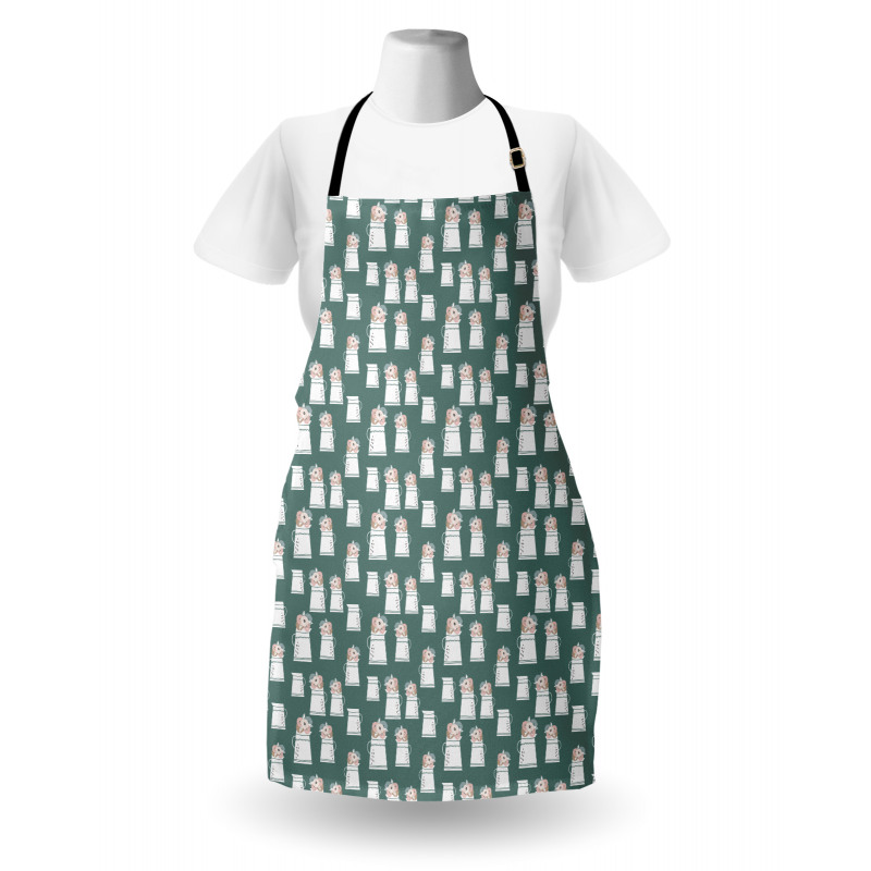 Doodle Art Nature Blooms Apron