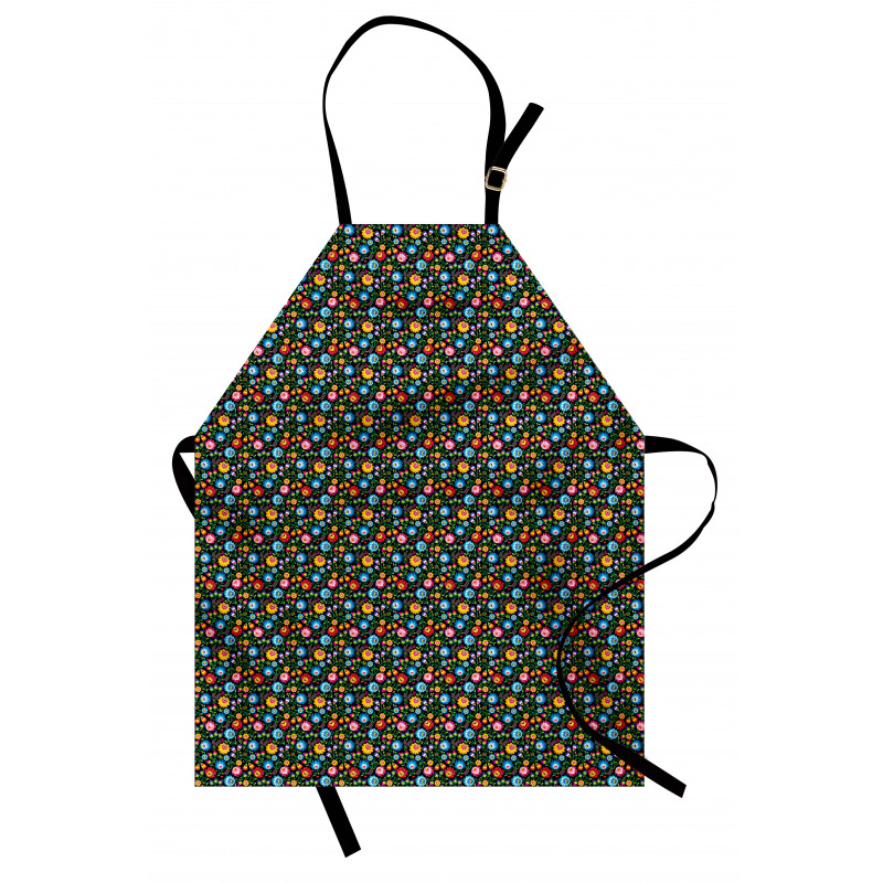 Colorful Blooming Petals Apron