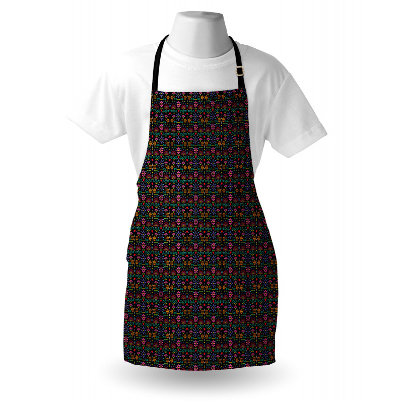 Traditional Flower Pattern Apron