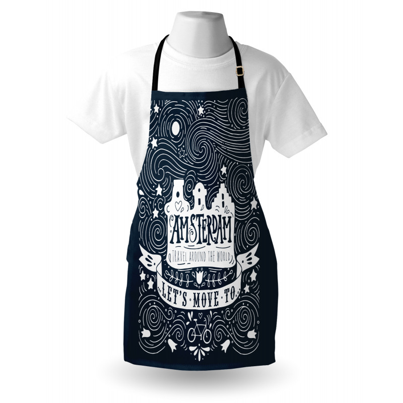 Travel Words with Stars Apron