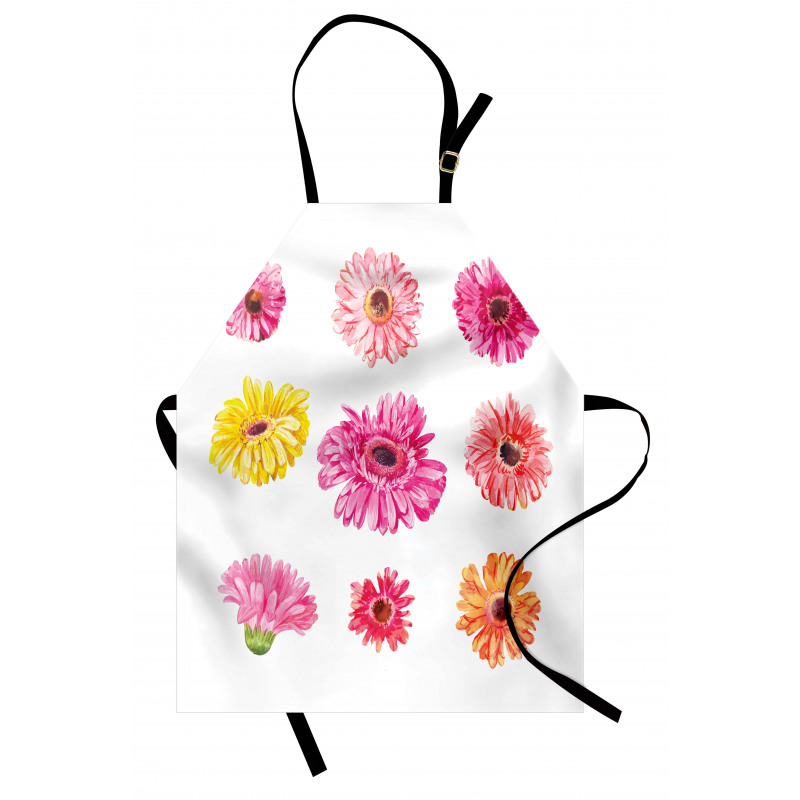 Pink Yellow Flowers Apron