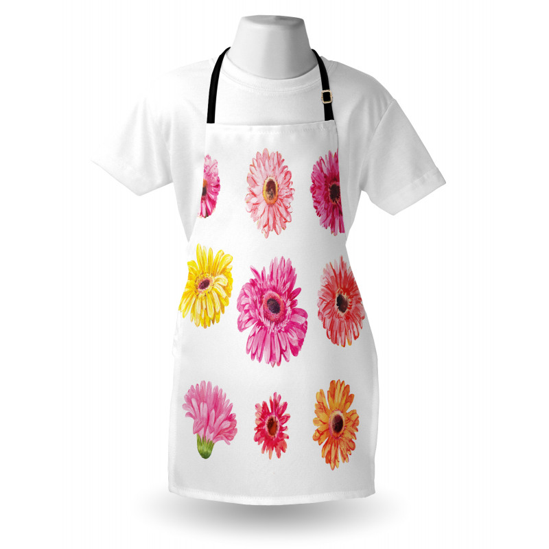 Pink Yellow Flowers Apron