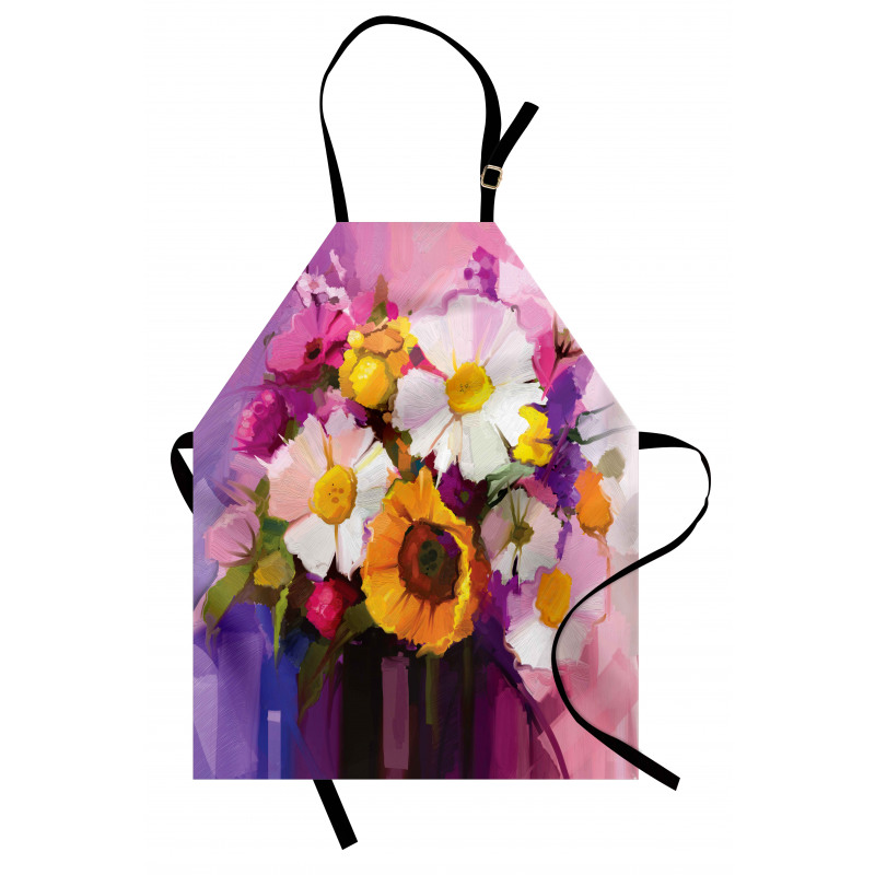 Hand Painted Bouquet Apron