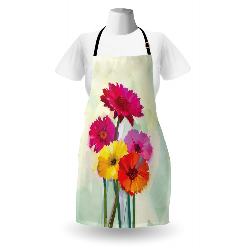 Oil Painting Flowers Apron