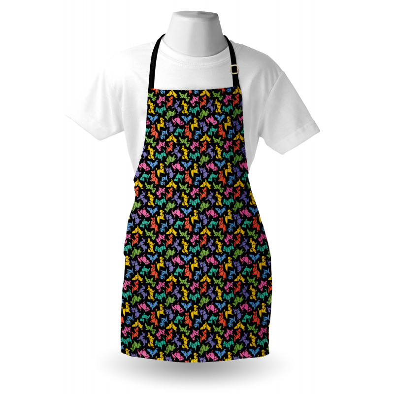 Abstract Origami Style Dogs Apron