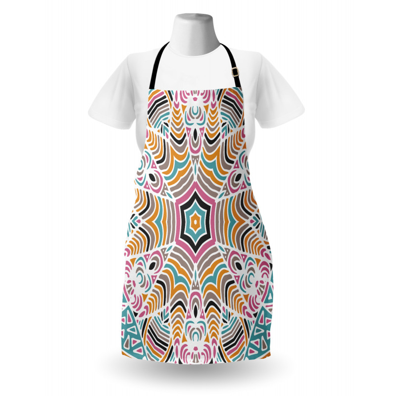 Abstract Floral Art Motif Apron