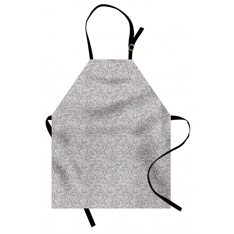 Abstract Curly Waves Ornament Apron