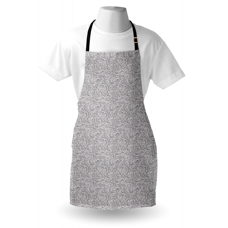 Abstract Curly Waves Ornament Apron