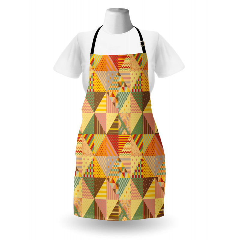 Colorful Triangle Patches Apron
