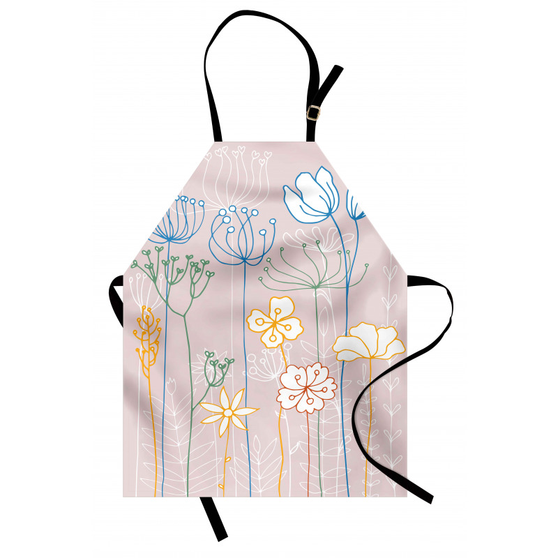 Flowers with Colorful Stems Apron