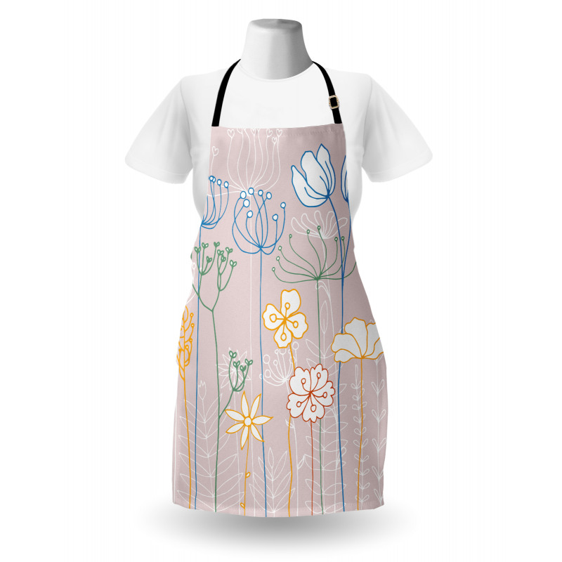 Flowers with Colorful Stems Apron