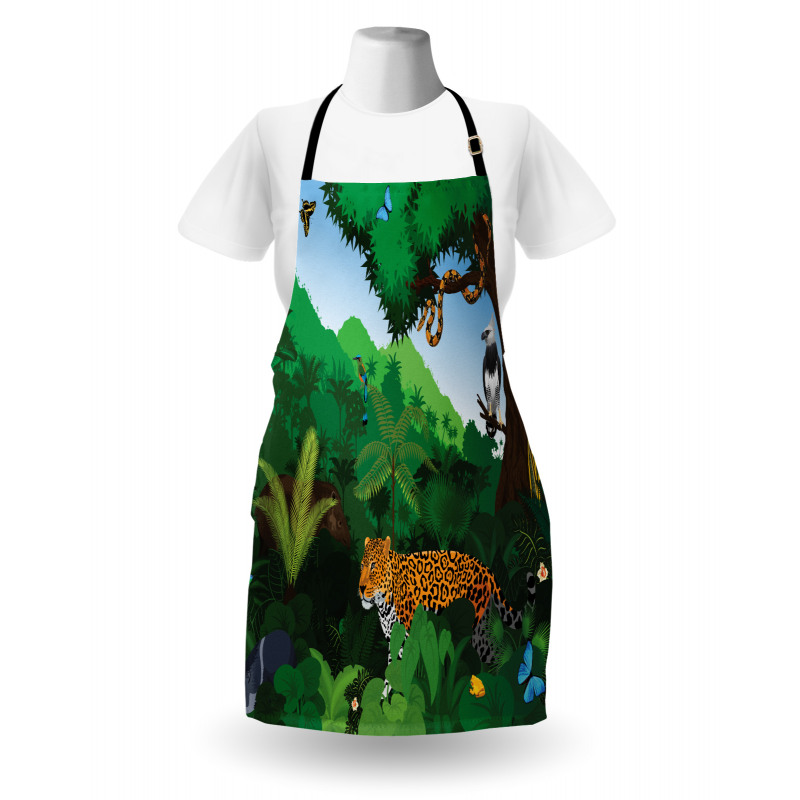 Exotic Birds with Snakes Apron