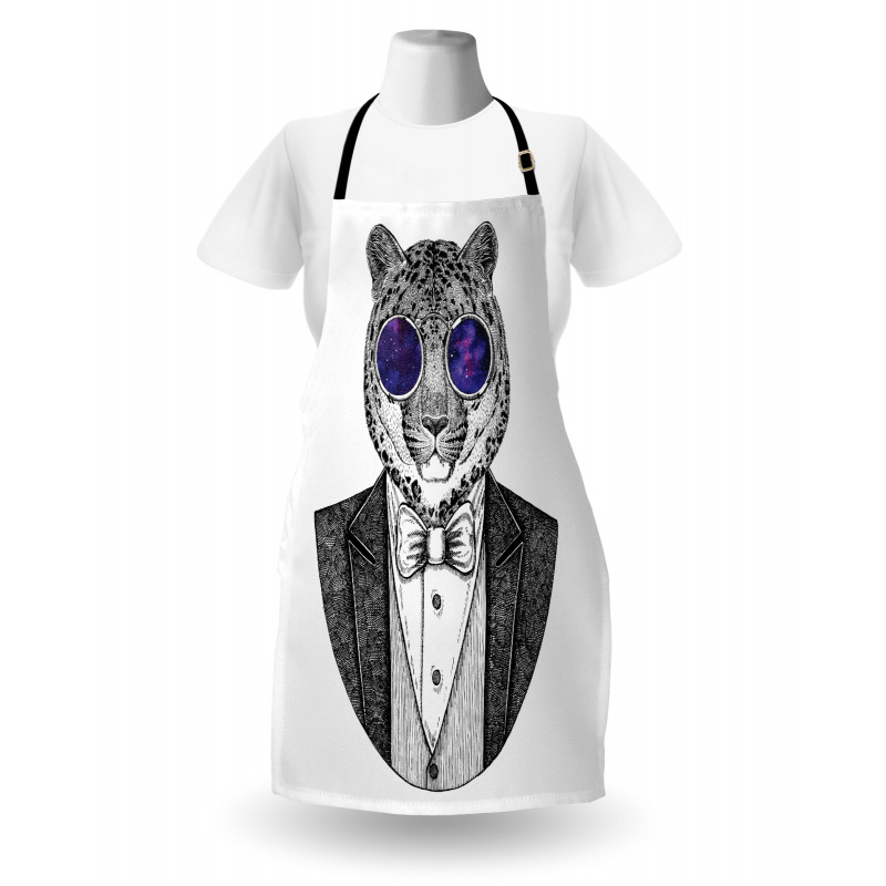 Hipster Animal in a Suit Apron