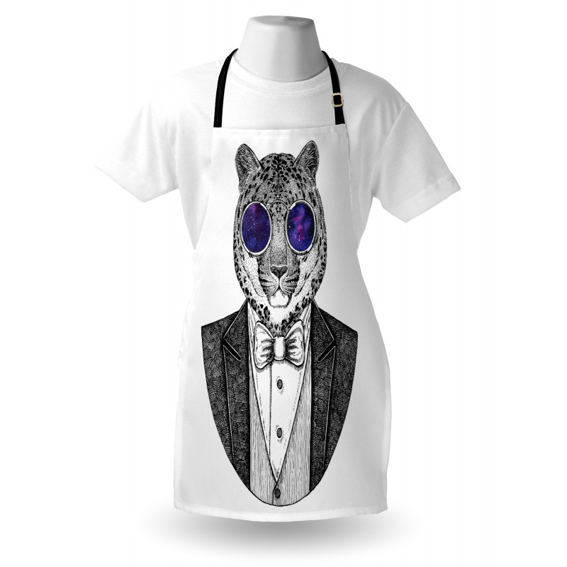 Hipster Animal in a Suit Apron
