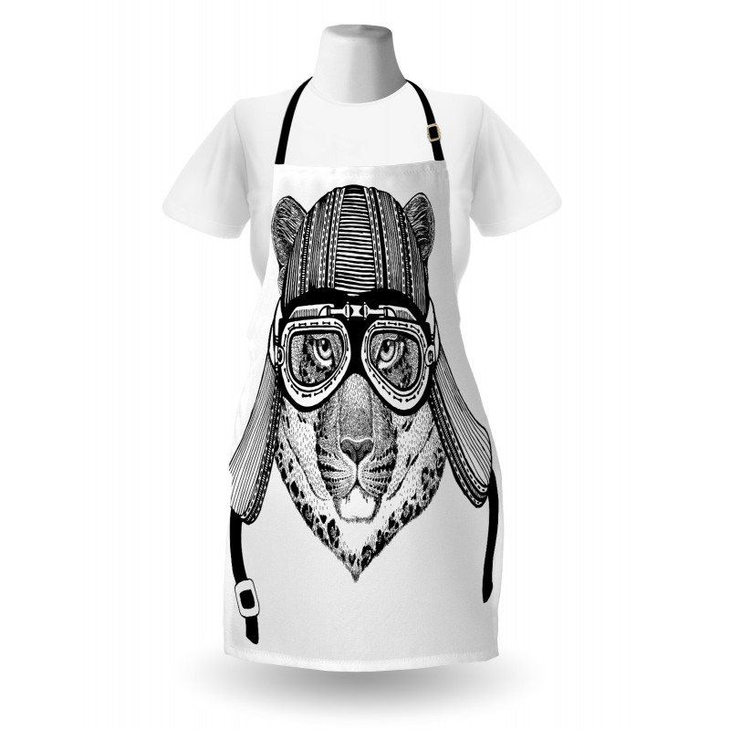 Hipster Cat Modern Design Apron