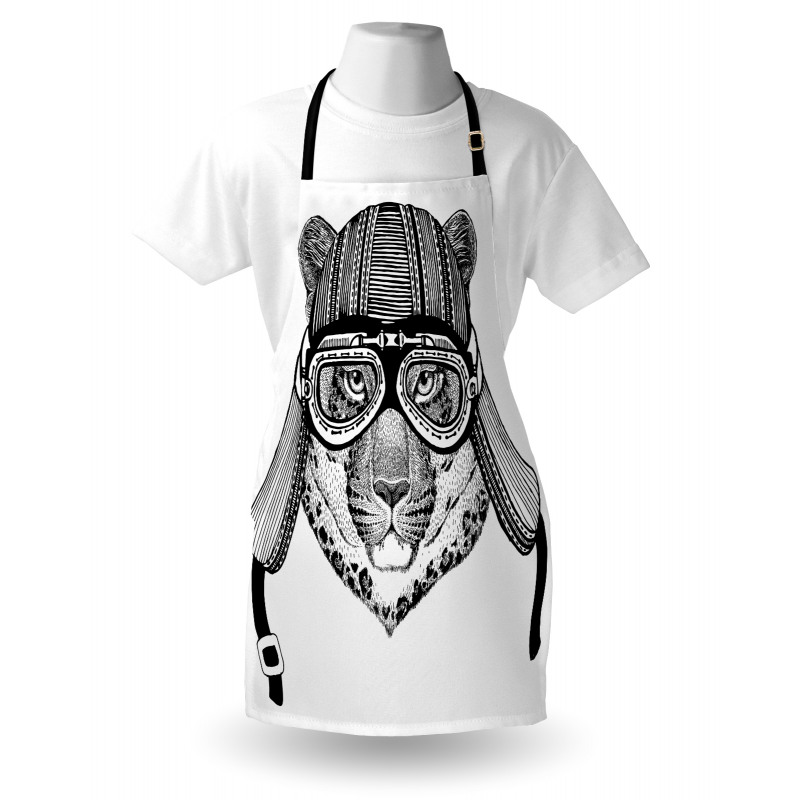 Hipster Cat Modern Design Apron