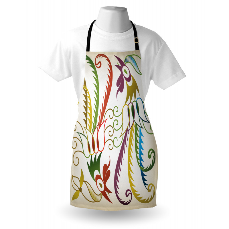 Bird in Retro Tones Apron