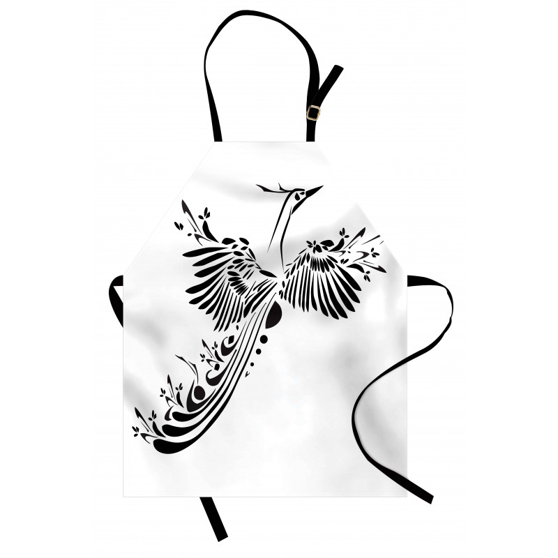 Minimalist Mystic Bird Fly Apron