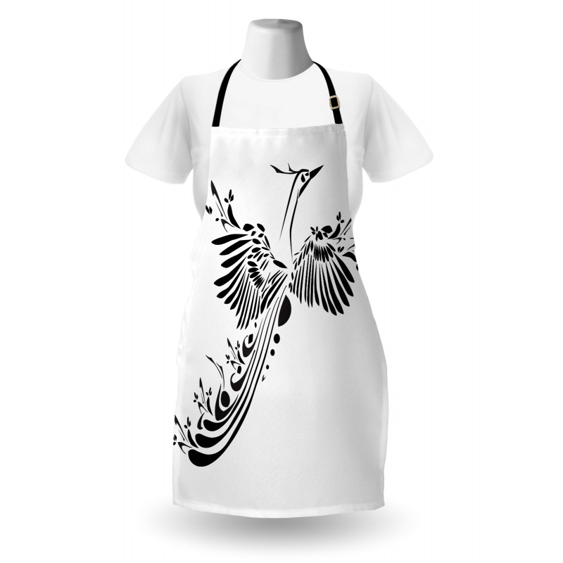 Minimalist Mystic Bird Fly Apron