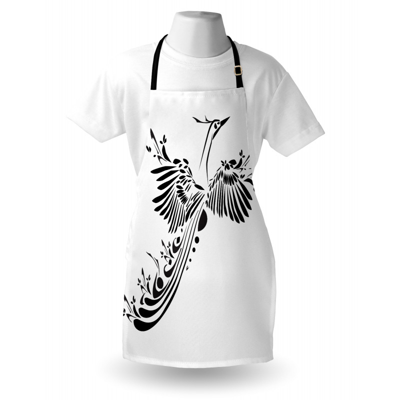 Minimalist Mystic Bird Fly Apron