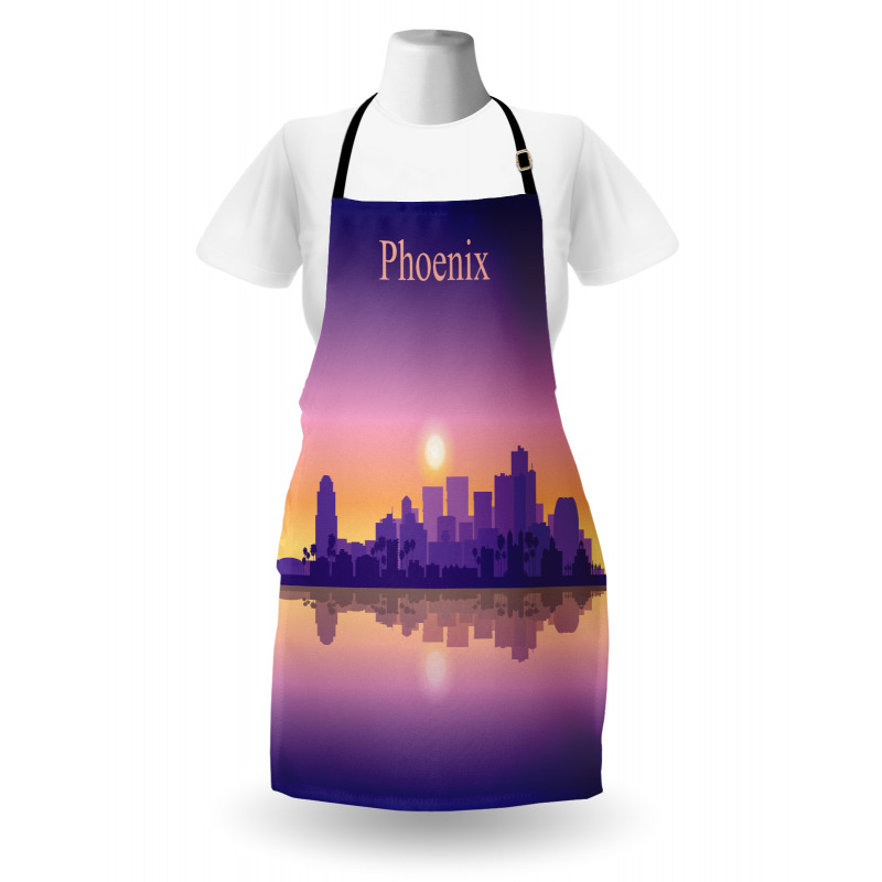 American City Skyline Dawn Apron