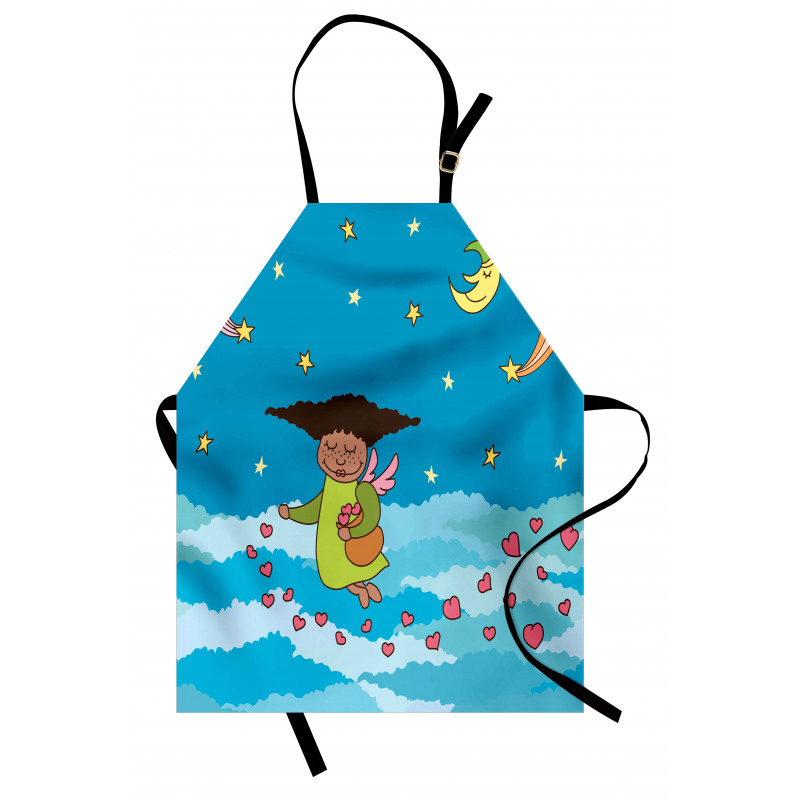 Cartoonish Sky at Night Apron