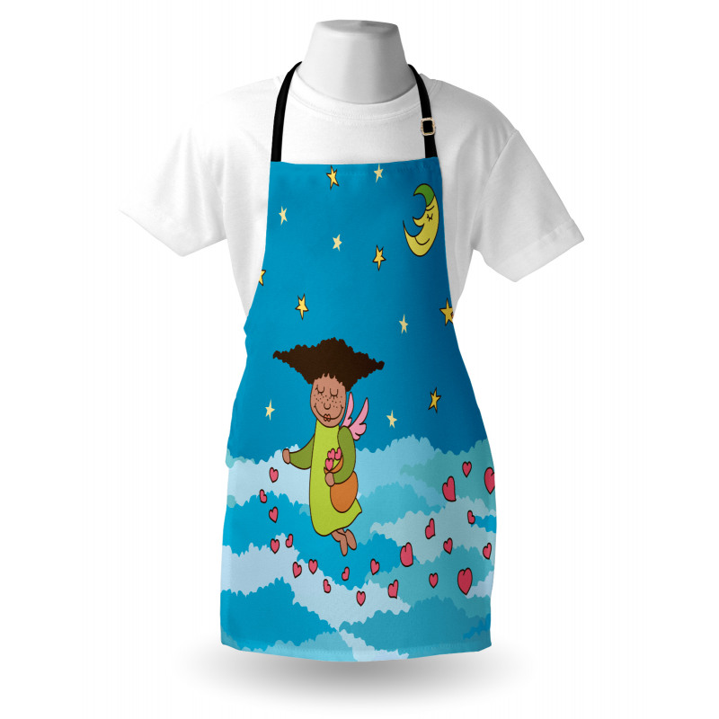 Cartoonish Sky at Night Apron