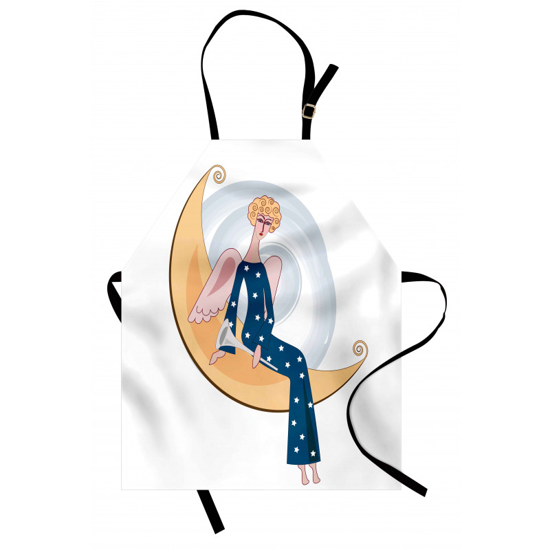 Girl with Trumpet Moon Apron